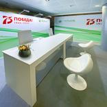 выставочный стенд, sberbank's press center for 75 anniversary of great war parade celebration