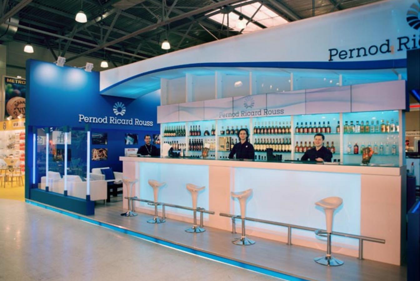 выставочный стенд, stand for pernodricard rousse company