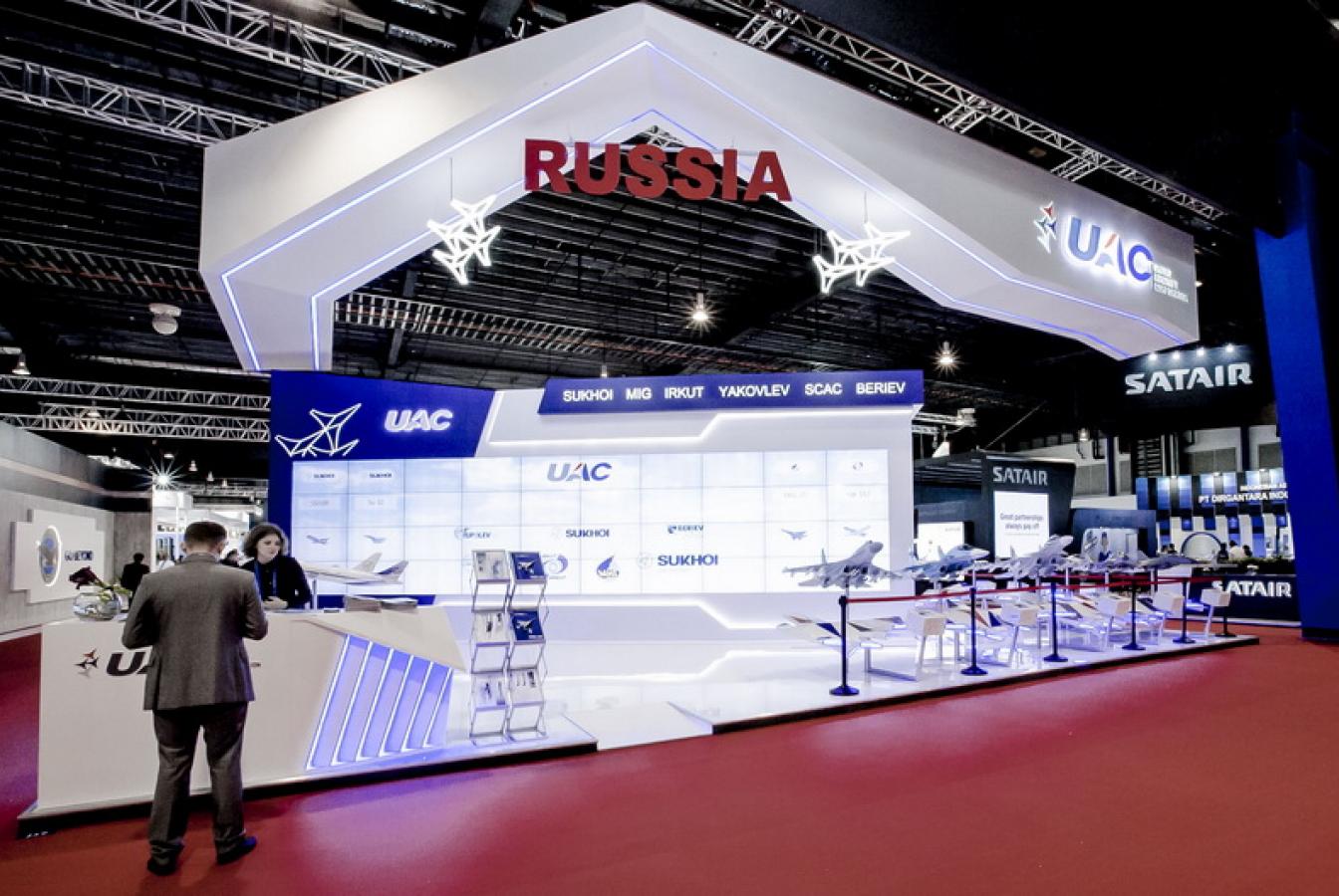 выставочный стенд, стенд для оак - объединенной авиастроительной корпорации