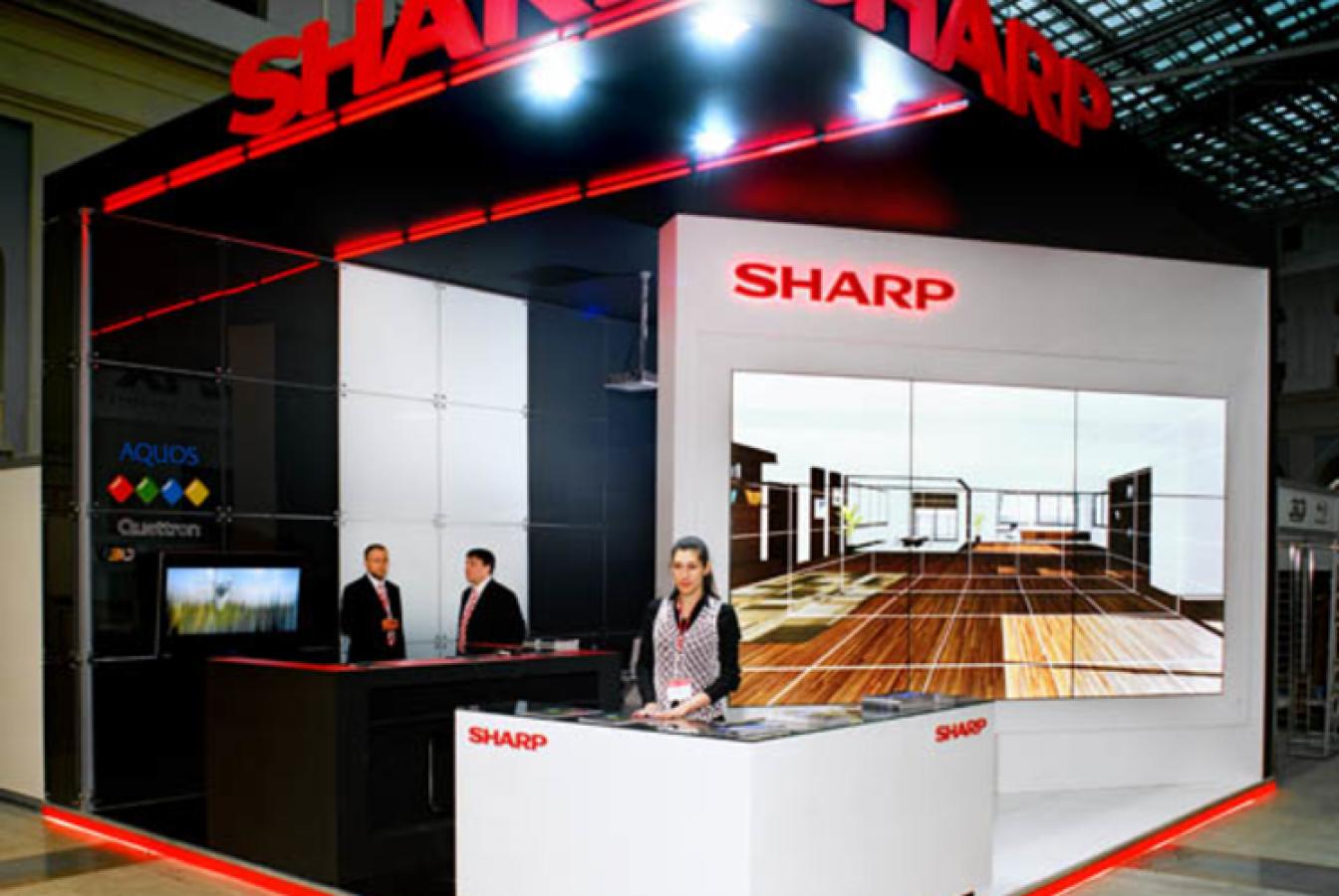 выставочный стенд, стенд для компании sharp