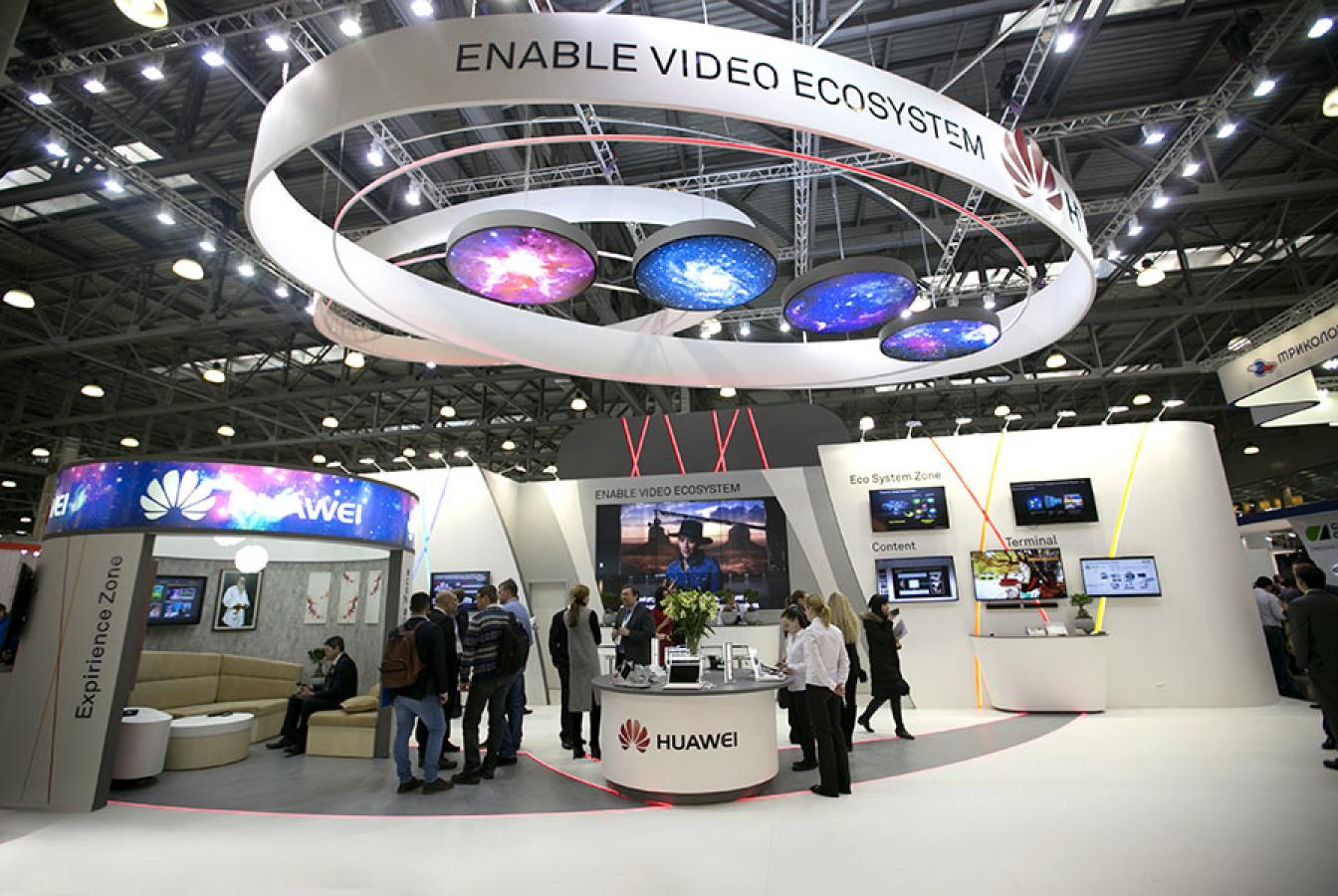 выставочный стенд, стенд для компании huawei 