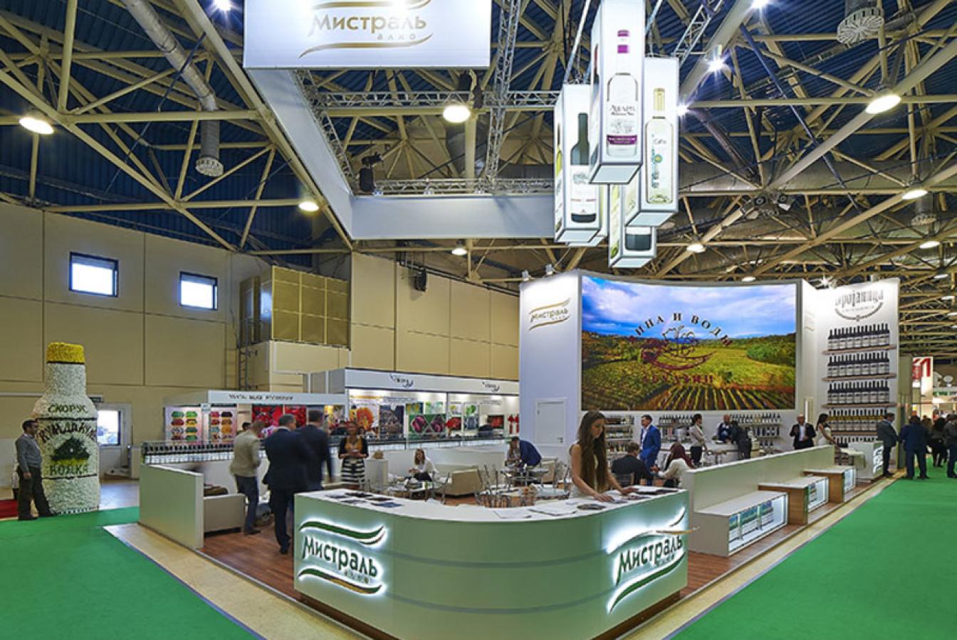 выставочный стенд, стенд для компании "мистраль алко"