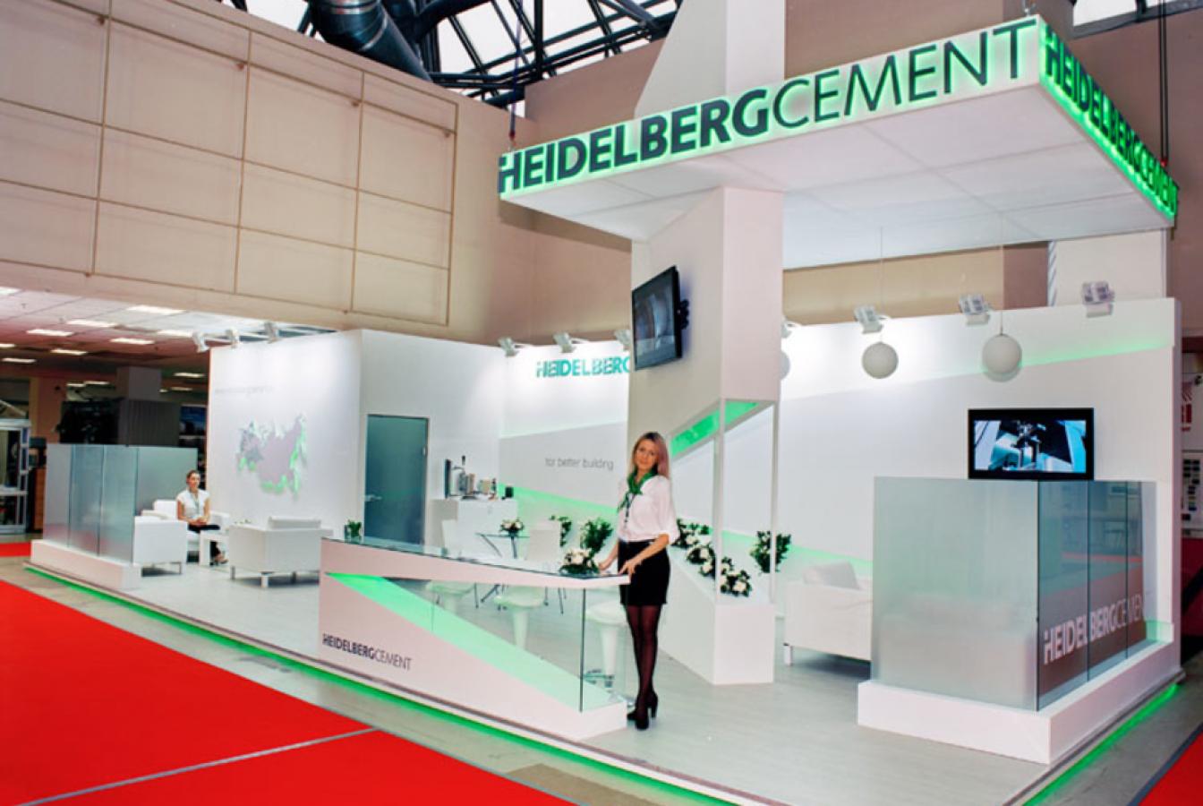 выставочный стенд, стенд для компании heidelberg cement