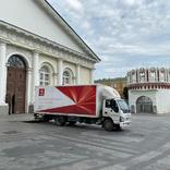 выставочный стенд, sberbank's press center for 75 anniversary of great war parade celebration