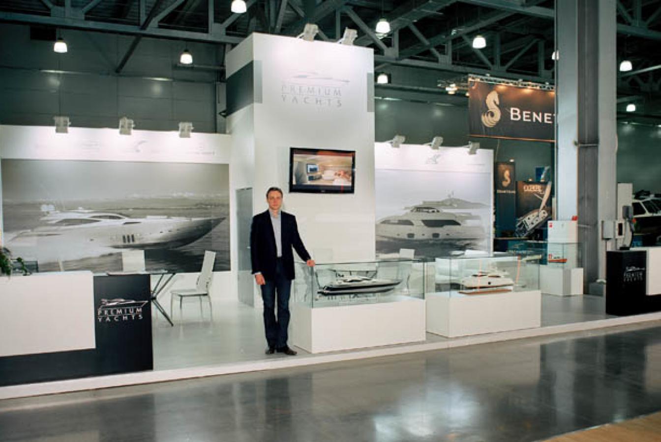выставочный стенд, стенд для компании premium yachts