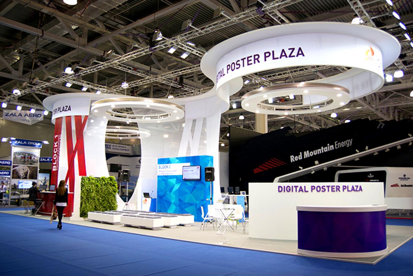 выставочный стенд, digital poster plaza for 21st world petroleum congress