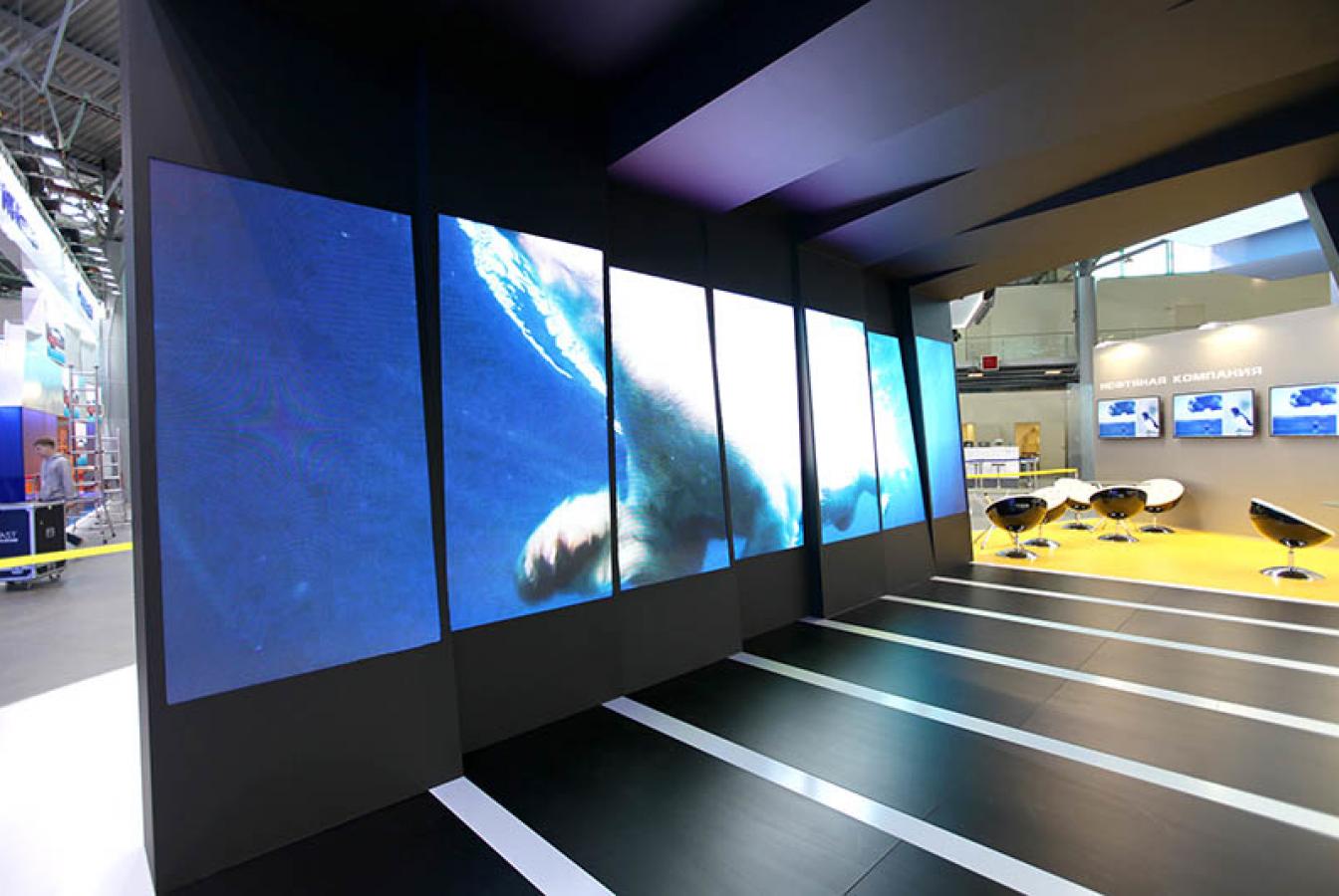 выставочный стенд, media content for rosneft on spief-2015