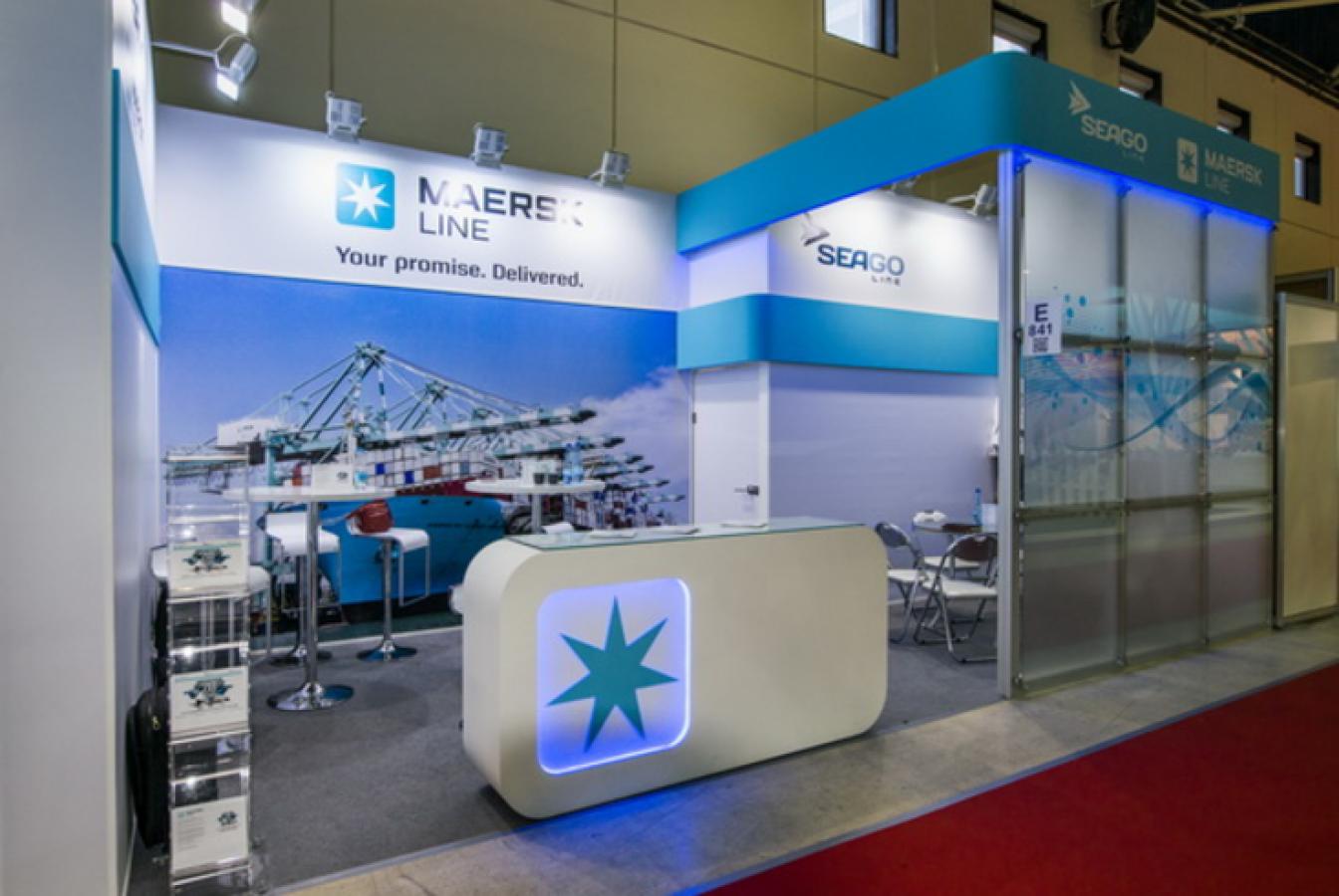 выставочный стенд, stand for maersk company