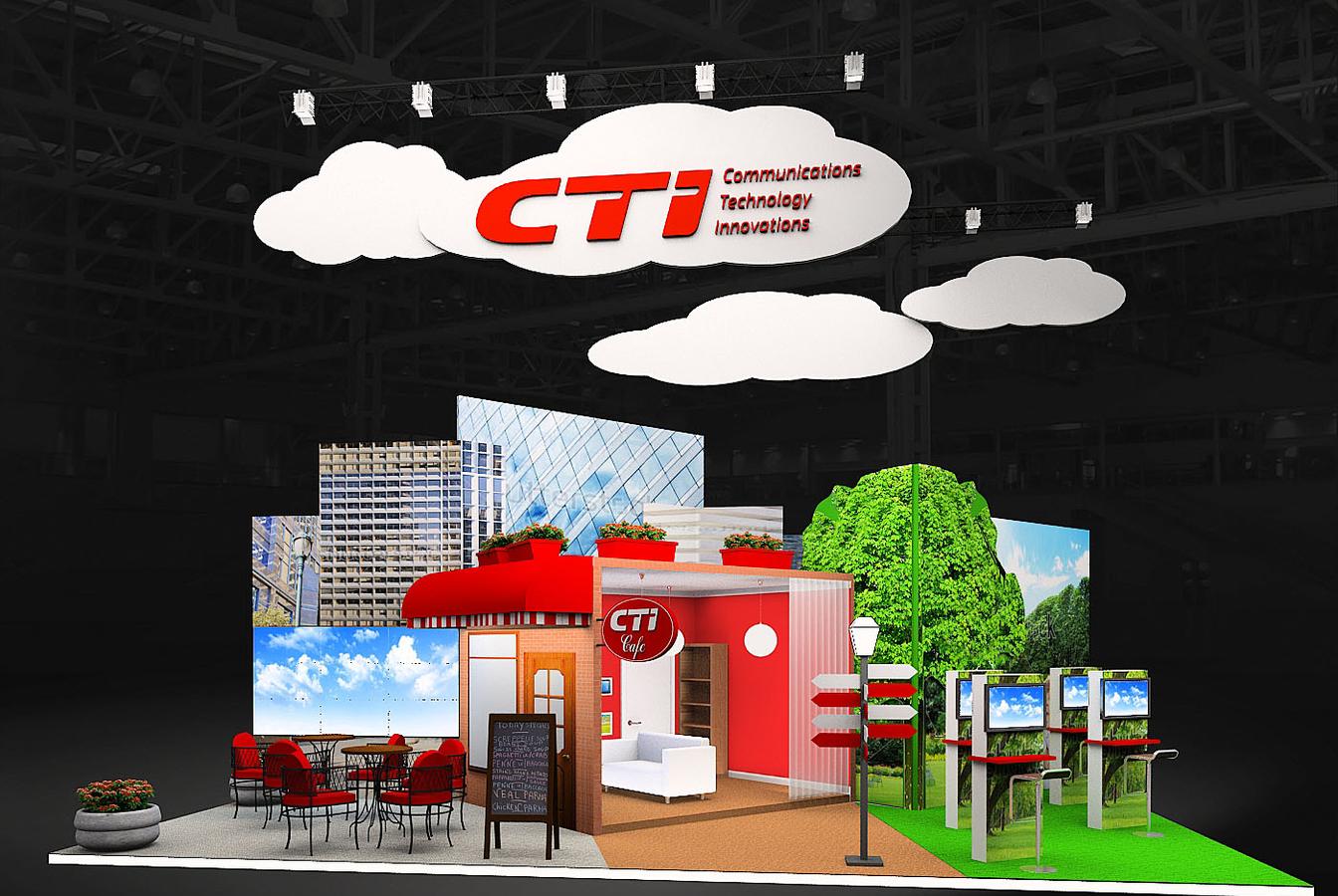 выставочный стенд, стенд для компании сti 