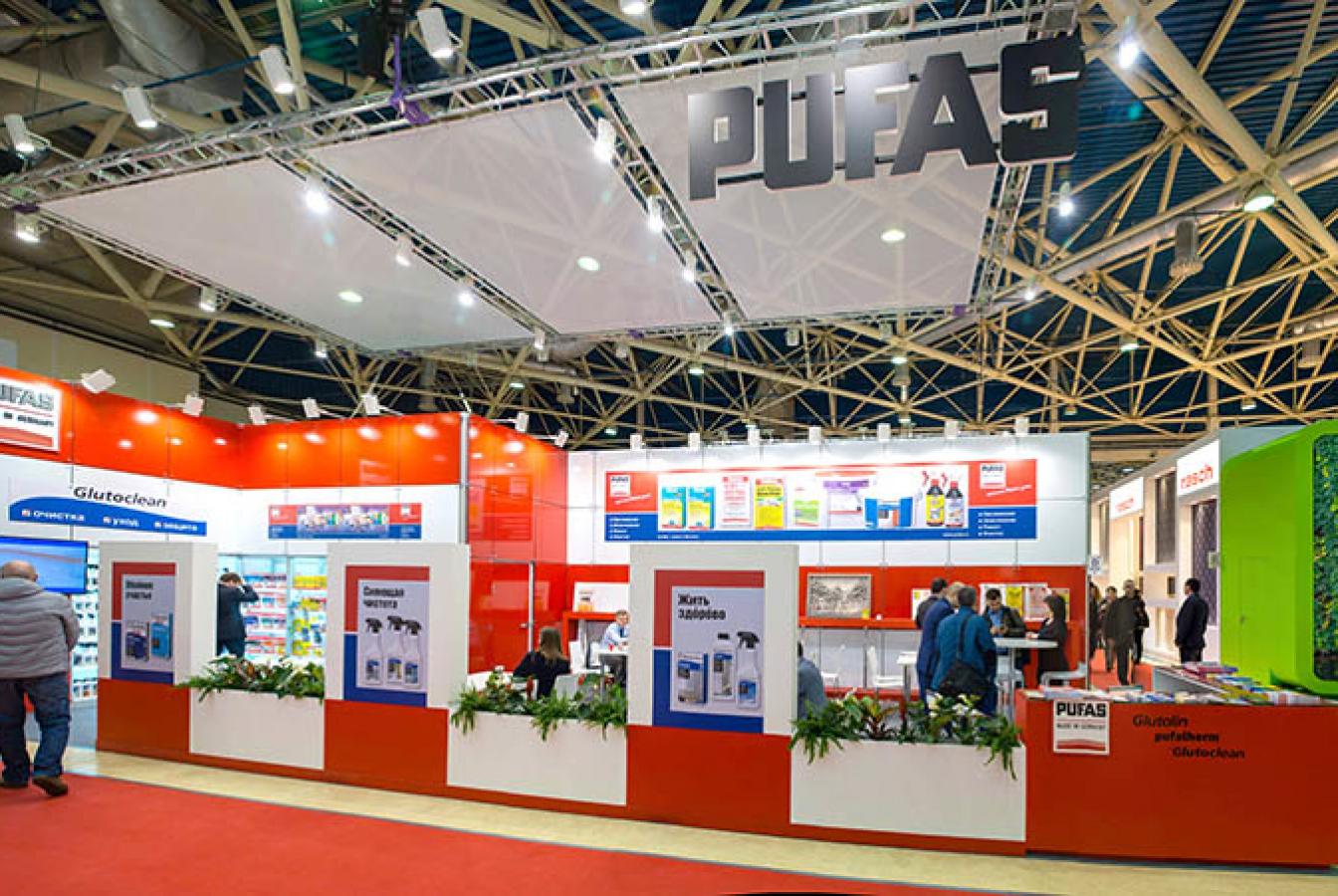 выставочный стенд, stand for pufas
