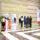 выставочный стенд, decoration of scene, congress zones and grand opening ceremony