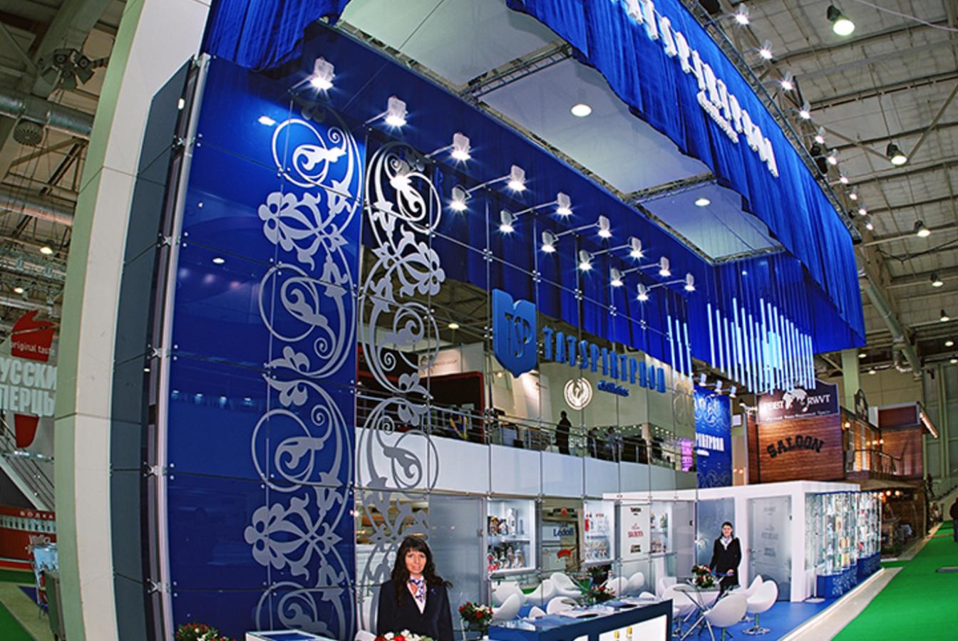 выставочный стенд, стенд для компании татспиртпром