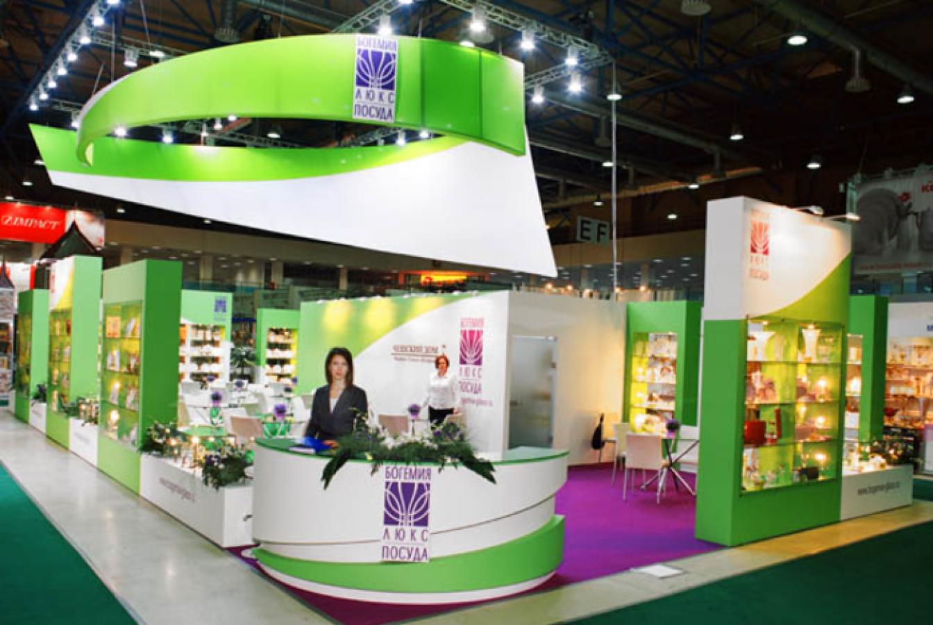 выставочный стенд, стенд для компании "богемия-люкс посуда"