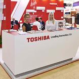 выставочный стенд, стенд для компании toshiba 