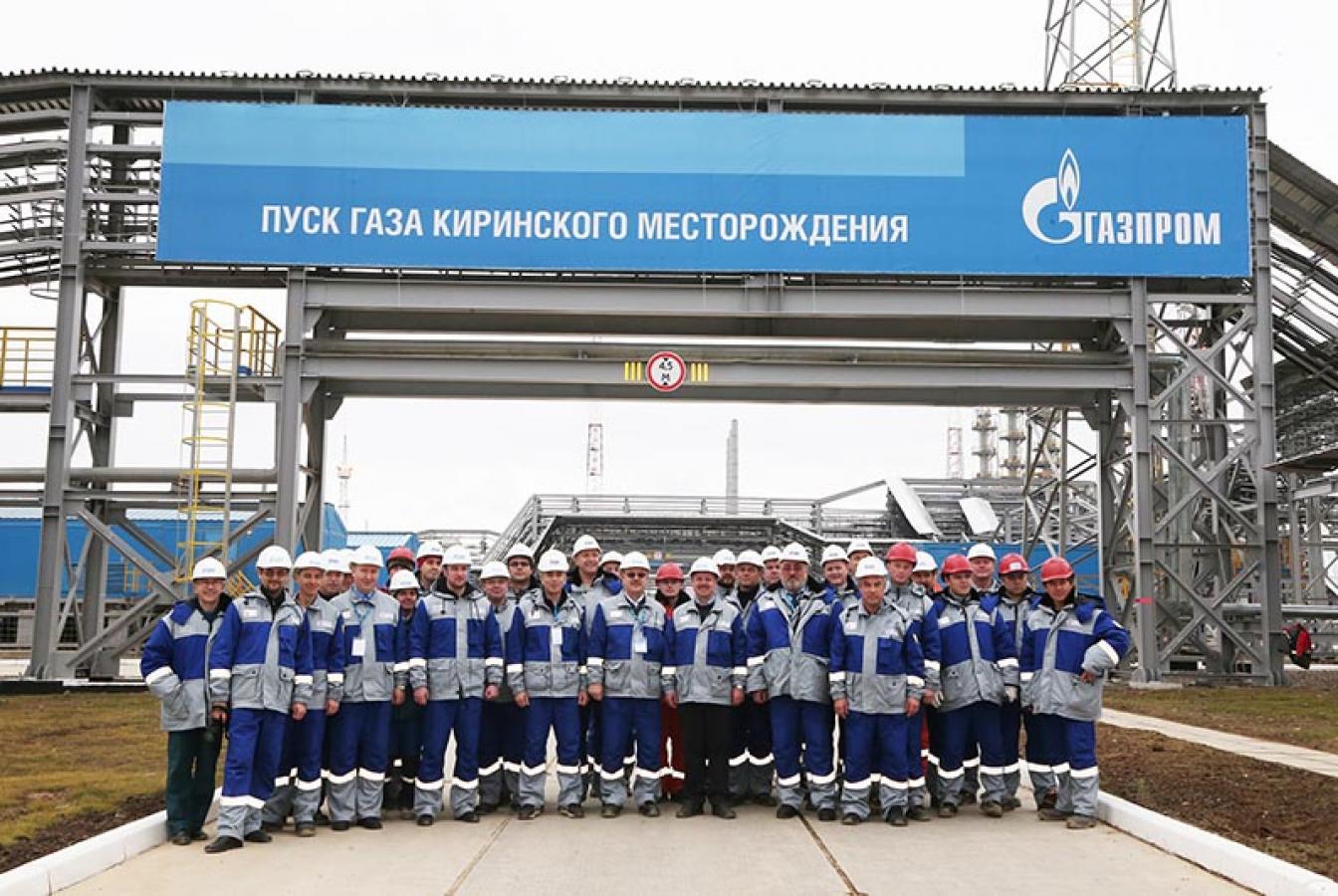 выставочный стенд, оформление торжественного открытия киринского месторождения для оао "газпром"