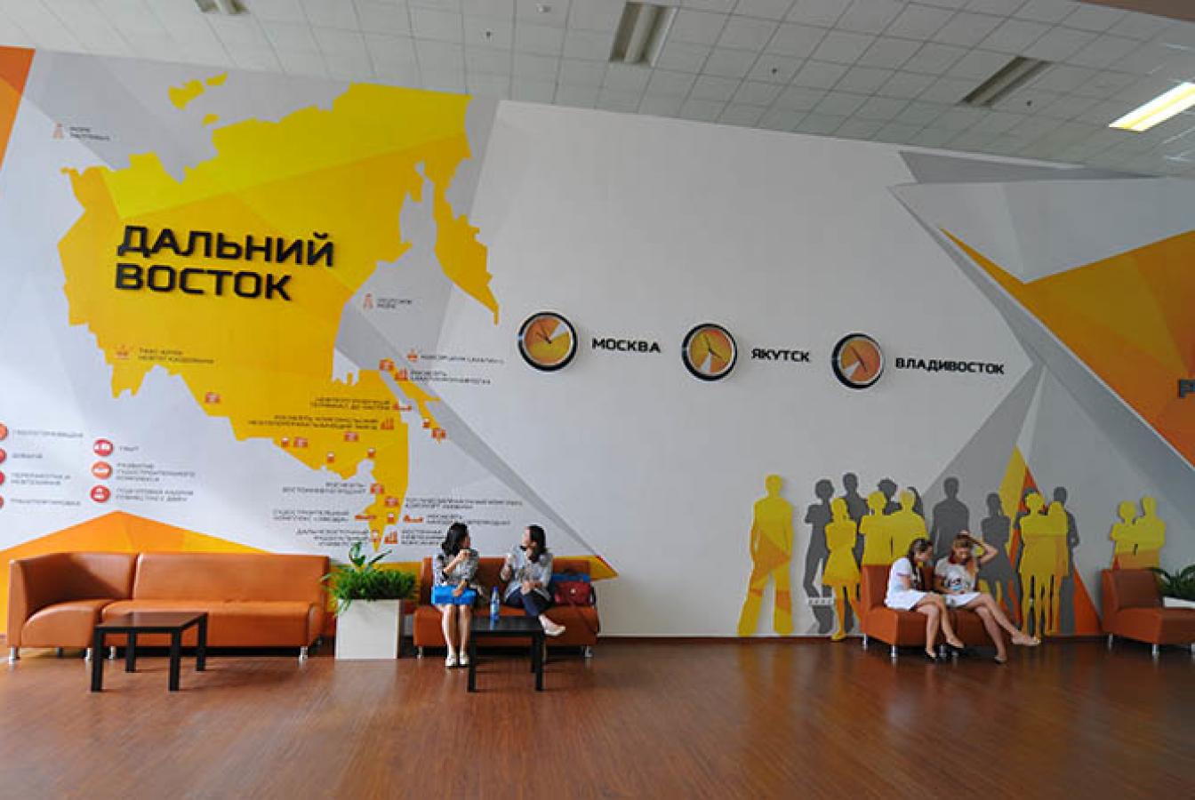 выставочный стенд, interior and meeting space decoration for rosneft oil company