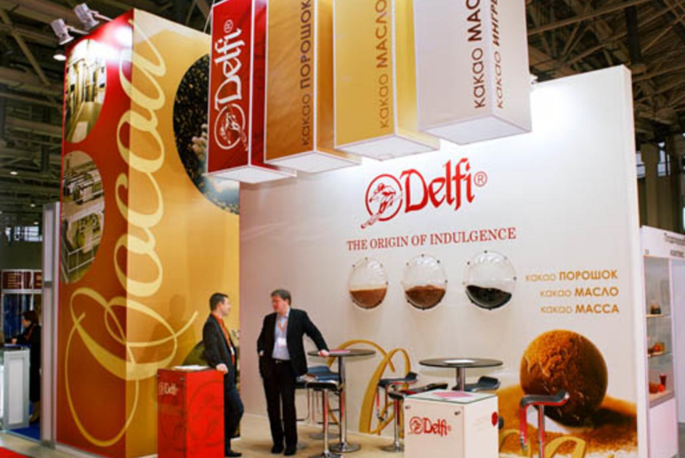 выставочный стенд, стенд для компании delfi
