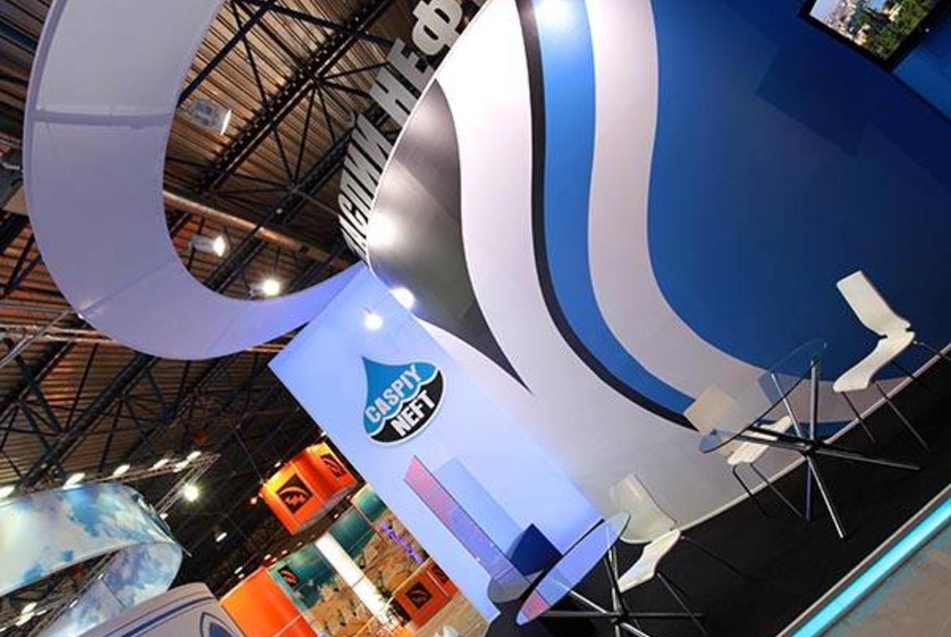 выставочный стенд, stand for caspiy neft company