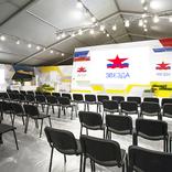 выставочный стенд, solemn reception of president of russia at zvezda shipbuilding plant